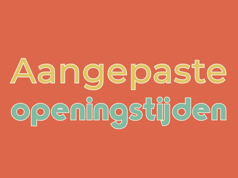 Openingstijden rondom de feestdagen